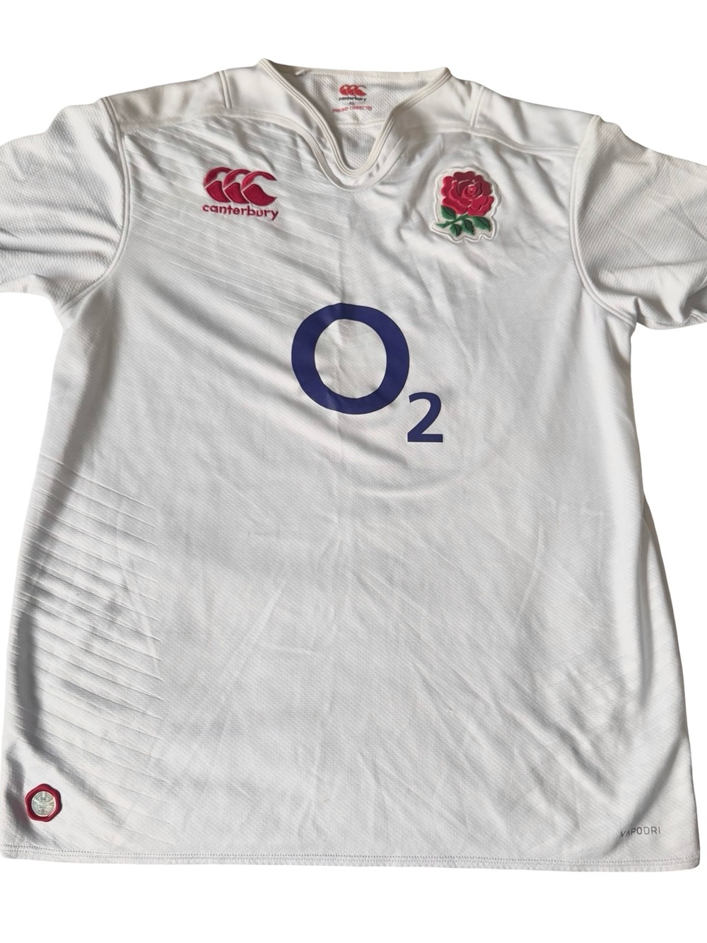 Canterbury England National Rugby O2 Home Jersey Shirt White Size XL